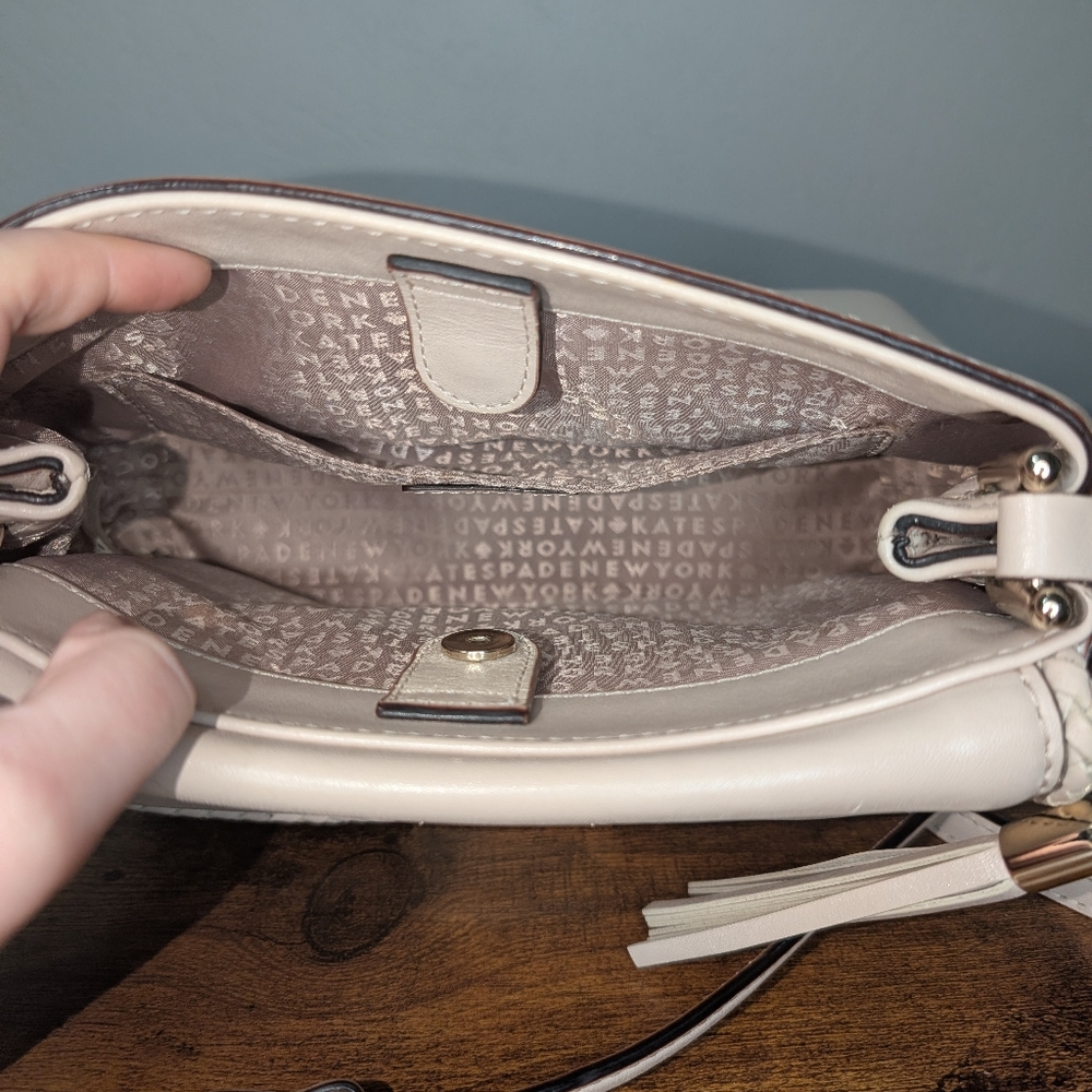 kate spade Pale Pink Leather Crossbody Bag with Tassel - Picture 2 of 12